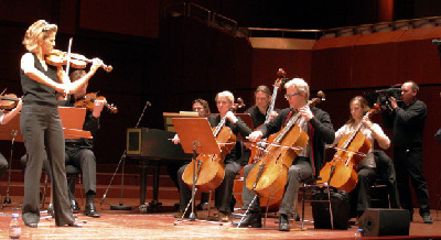 Arbeitsfoto mit Anne-Sophie Mutter